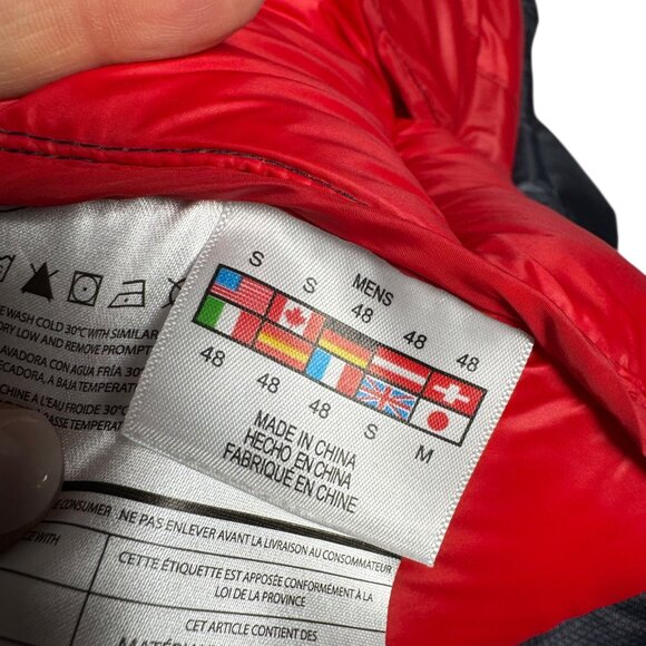 Spyder Men's Pelmo Down Jacket size small dark gray with red accents - Picture 7 of 11